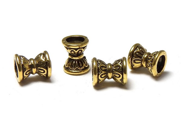 Capacel metalic, auriu antichizat, 6.5x5 mm