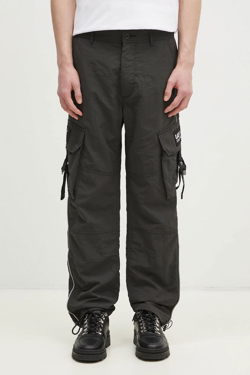 Levi's pantaloni x Gundam SEED culoarea negru, fason cargo, high waist, A7409.0000