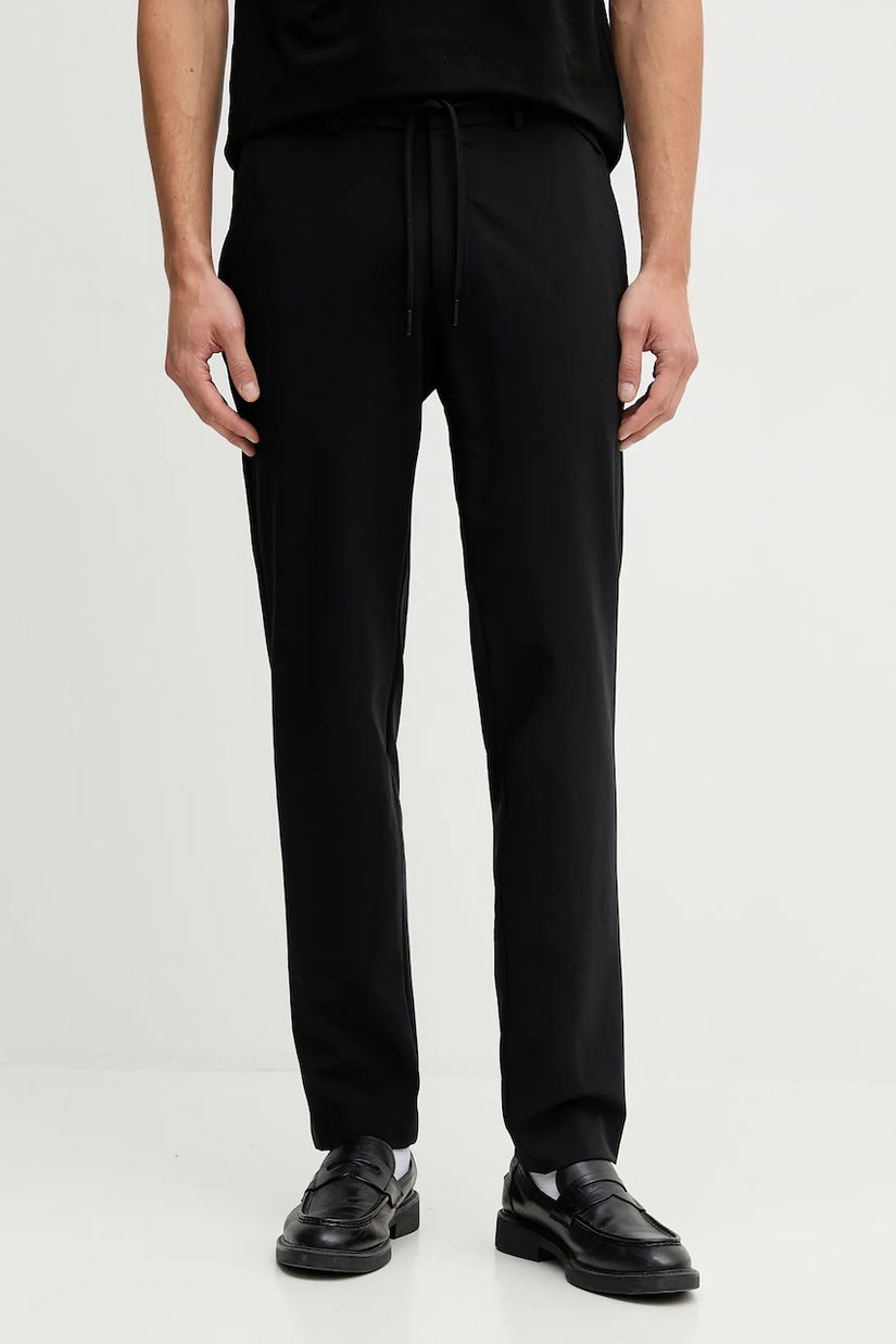 Karl Lagerfeld pantaloni bărbați, culoare negru 554006.255056