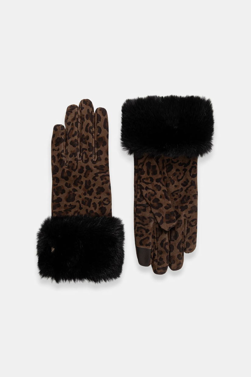 Kurt Geiger London mănuși din piele de căprioară culoarea maro, 5069839209