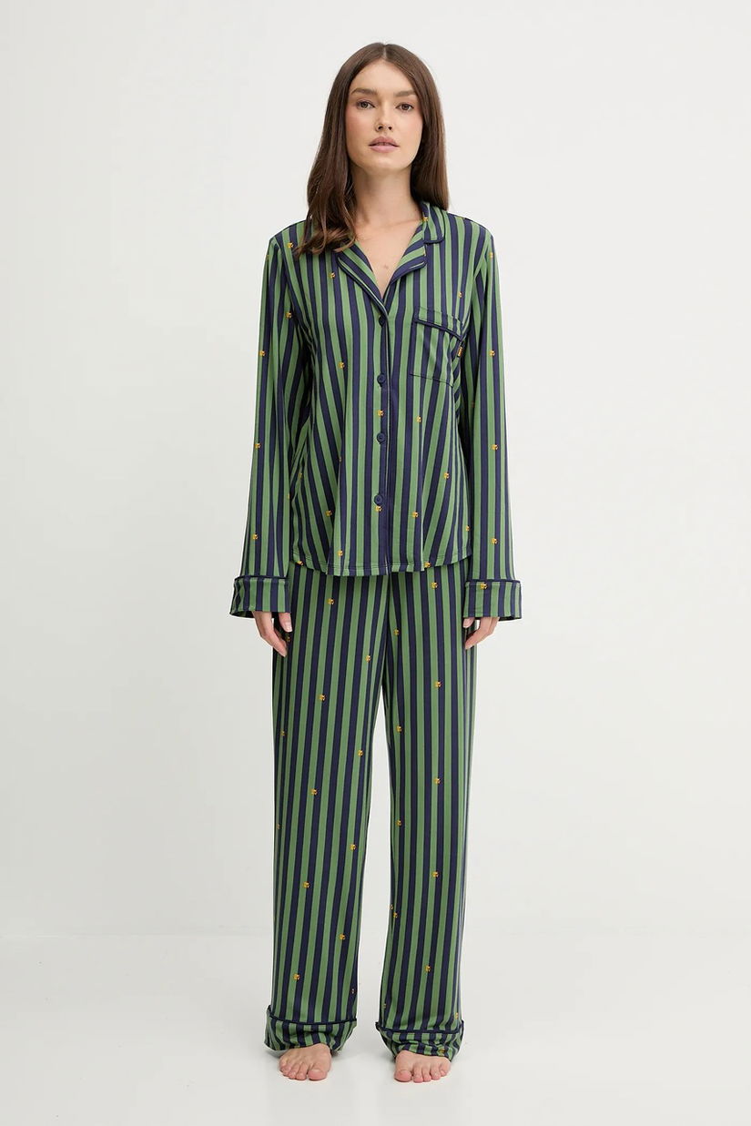 Dkny pijama culoarea verde, YI90076