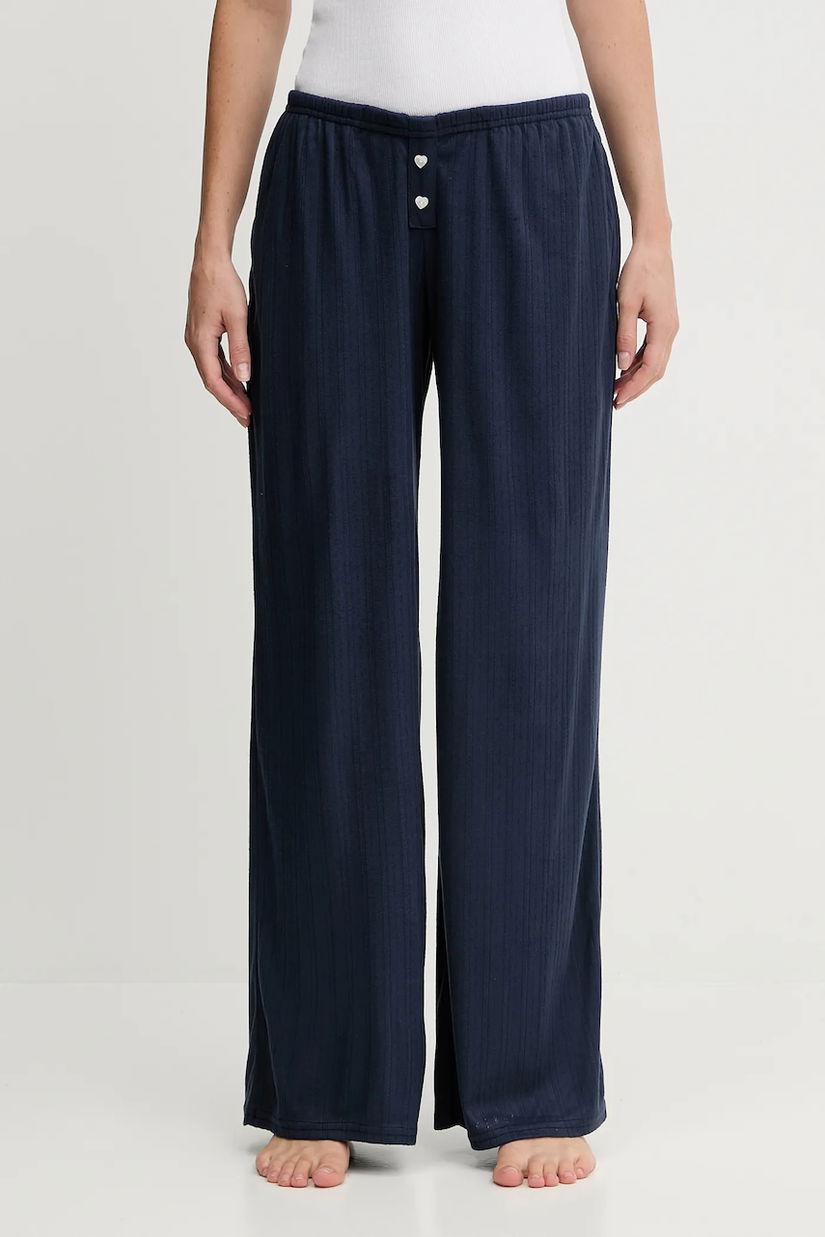Hollister Co. pantaloni de pijama culoarea bleumarin, KI346-5117-200