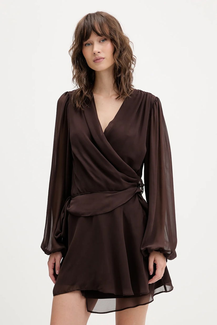Abercrombie & Fitch rochie culoarea maro, mini, drept, KI159-6295-450