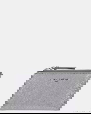 Gianni Chiarini portofel de piele culoarea argintiu, PF.6003.GRN.LM