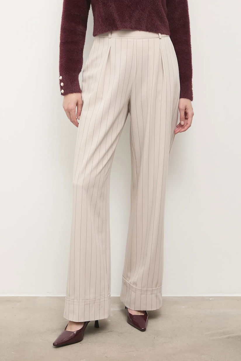 Answear.LAB pantaloni culoarea negru, drept, high waist