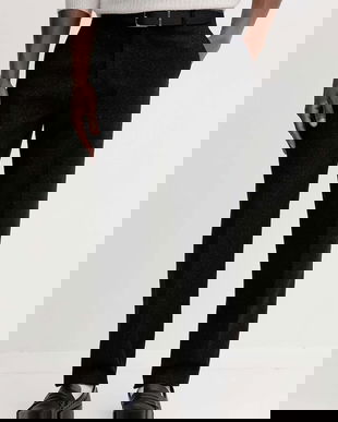 Marc O'Polo pantaloni cu lână culoare negru, de barbati drept 529017010198