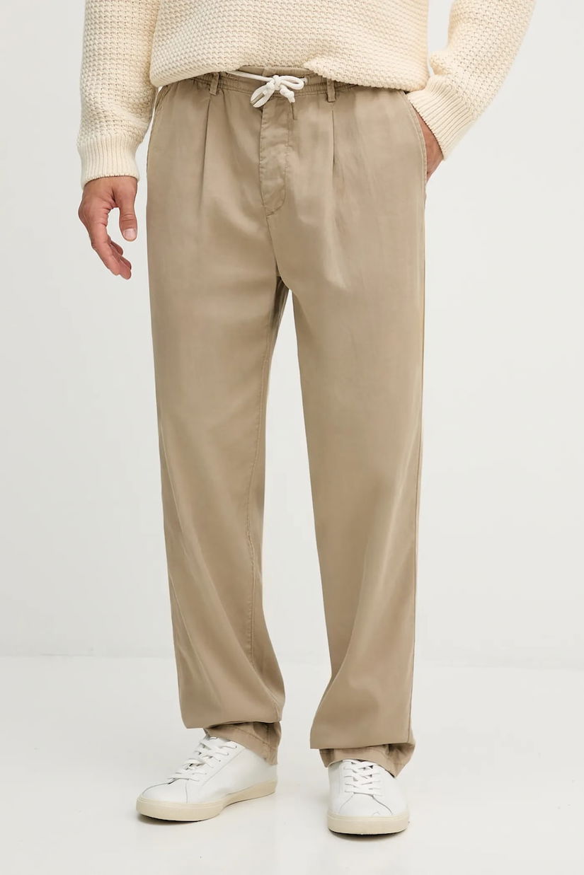 Pepe Jeans pantaloni bărbătesc, culoare bej, drept, PM2100005
