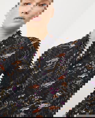 Medicine camasa culoarea negru, cu guler clasic, regular