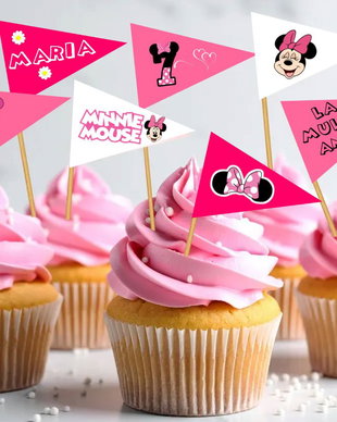 Toppere Minnie Mouse roz  stegulețe