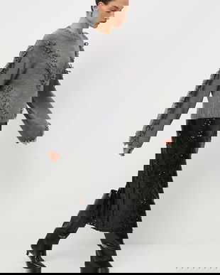 Medicine pulover culoarea gri, călduros