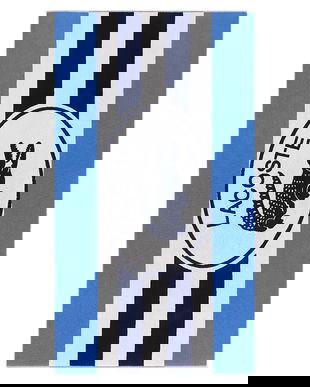 Lacoste prosop de plajă din bumbac L BADGE Marine 90 x 160 cm