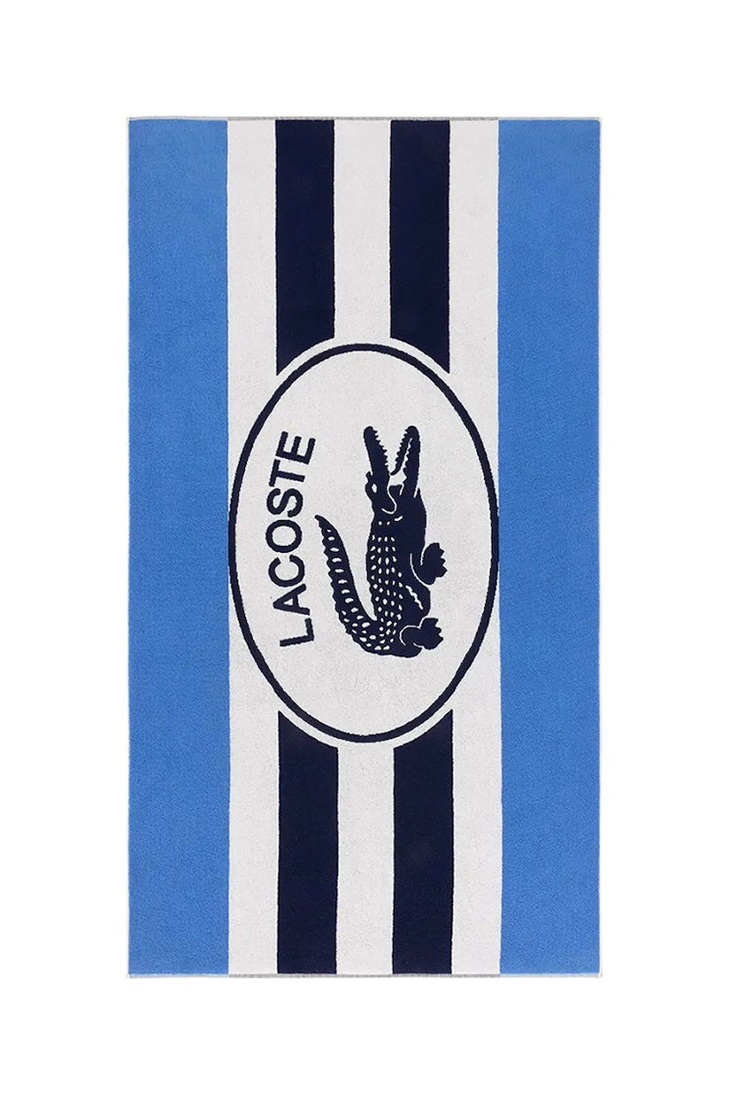 Lacoste prosop de plajă din bumbac L BADGE Marine 90 x 160 cm