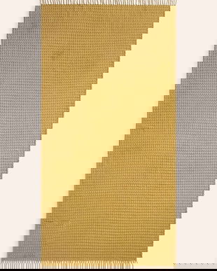 Calma House prosop de plajă din bumbac Ola 100 x 180 cm culoarea galben