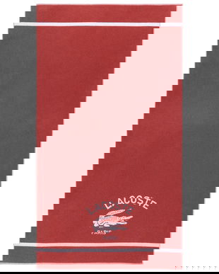 Lacoste prosop de plajă din bumbac LORIGINE Sierra 90 x 160 cm culoarea bordo