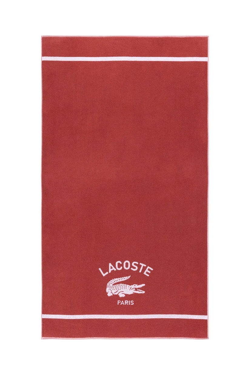 Lacoste prosop de plajă din bumbac LORIGINE Sierra 90 x 160 cm culoarea bordo