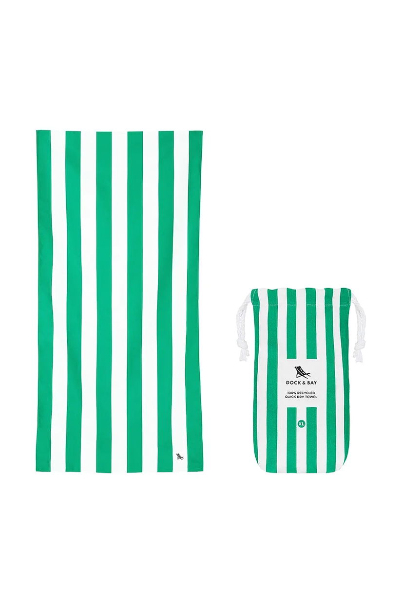 Dock & Bay prosop de plajă cu uscare rapidă Cancun Green 200 x 90 cm