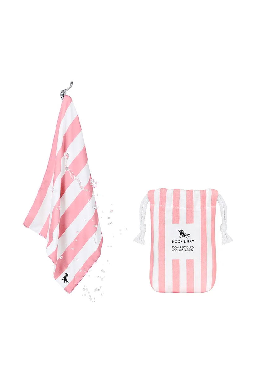 Dock & Bay prosop cu efect de răcire Malibu Pink 69 x 33 cm