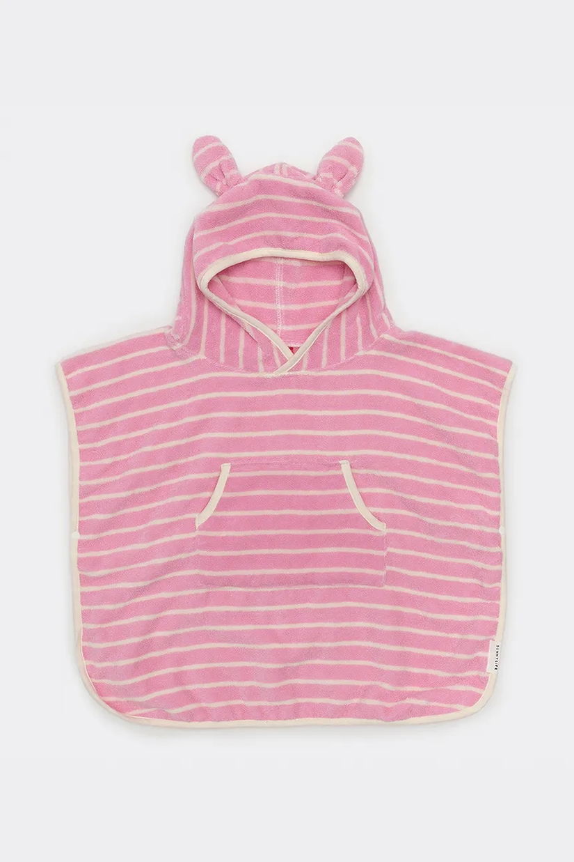 SunnyLife prosop cu glugă pentru copii Cotton Candy Pink Stripe