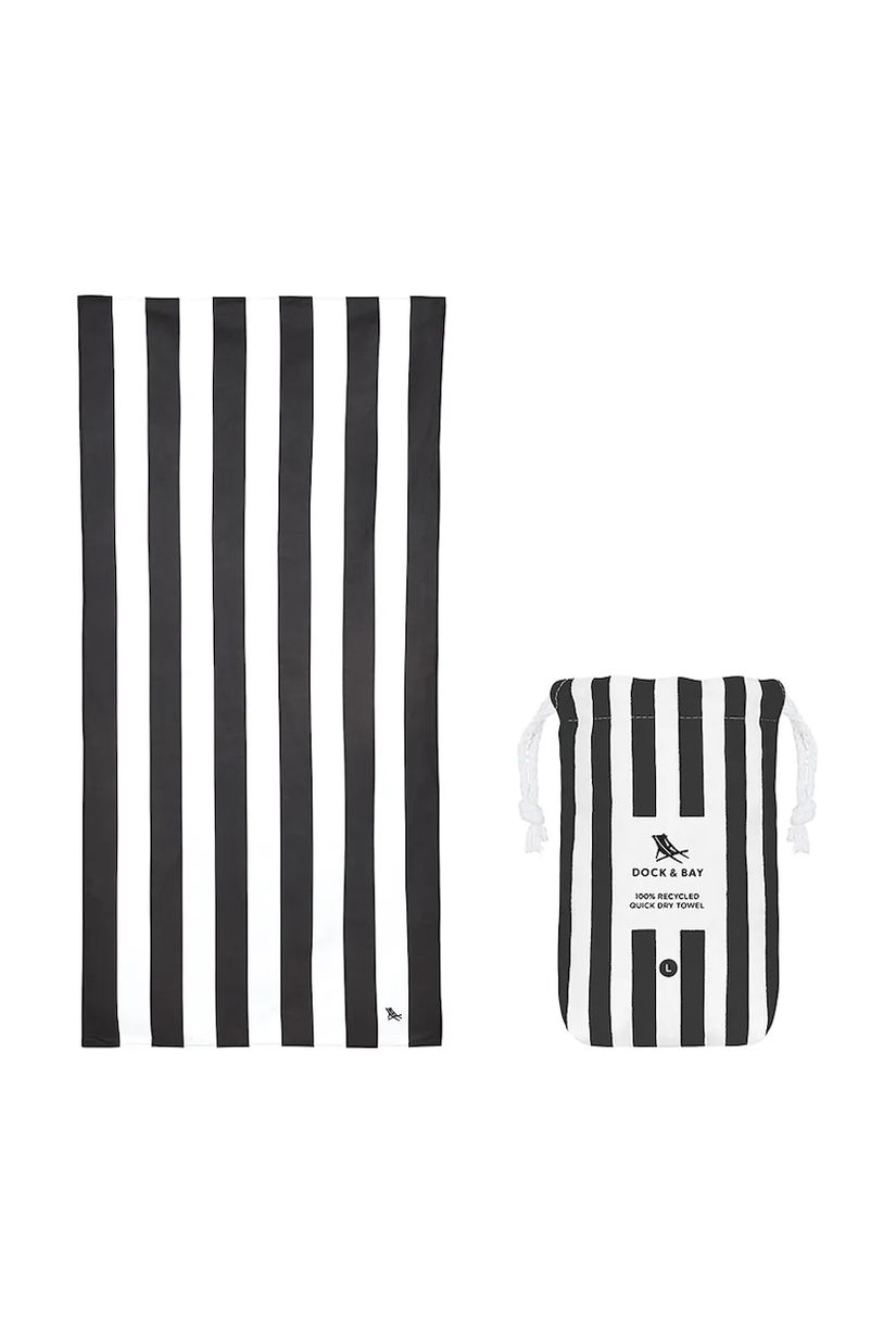 Dock & Bay prosop de plajă cu uscare rapidă Kamari Charcoal 160 x 90 cm culoarea gri, 0