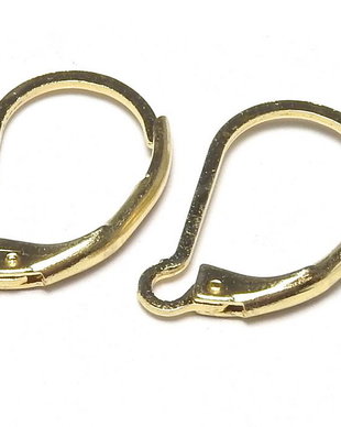 Tortite cercei din otel inoxidabil, aurii, 16.5x10 mm