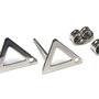 Tortite cercei din inox, triunghi, 10x9 mm