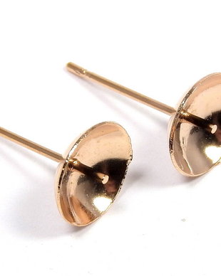 Tortite cercei din inox, rose gold, 15x8 mm