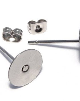 Tortite cercei din inox, 12x12 mm