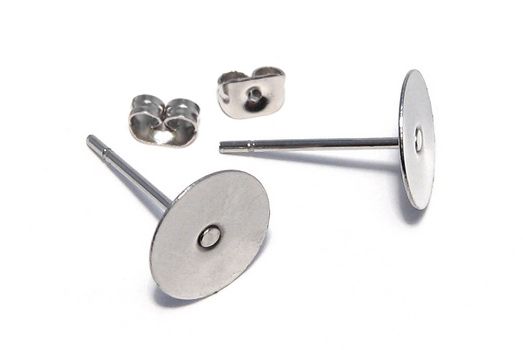Tortite cercei din inox, 12x12 mm