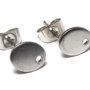 Tortite cercei din inox, ovale, 9x7 mm
