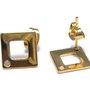 Tortite cercei din inox, aurii, 9.5x9.5 mm