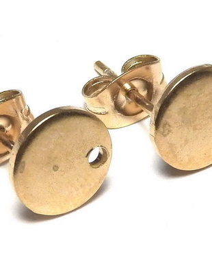 Tortite cercei din otel inoxidabil, aurii, 12x10 mm