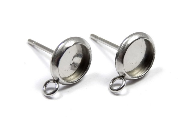 Tortite cercei din otel inoxidabil, 13x8 mm