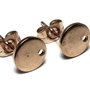 Tortite cercei din otel inoxidabil, culoarea cuprului, 12x10 mm