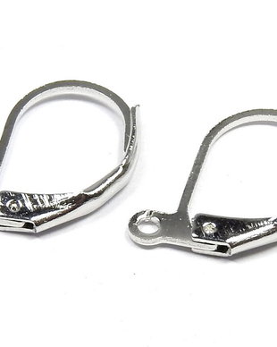 Tortite cercei din alama, platina, 15x10 mm