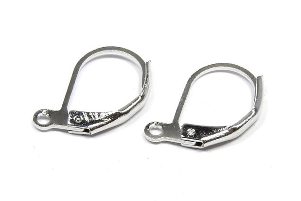 Tortite cercei din alama, platina, 15x10 mm