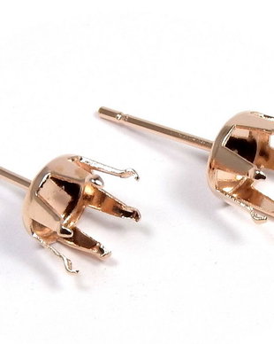 Tortite cercei din inox, rose gold, 17x8 mm