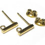 Tortite cercei din inox, aurii, 10x2 mm