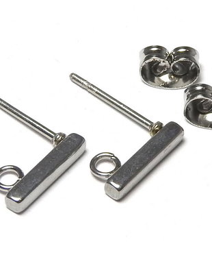 Tortite cercei din inox, 10x2 mm