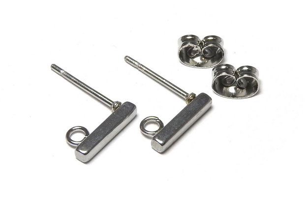 Tortite cercei din inox, 10x2 mm
