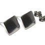 Tortite cercei din inox, romb, 13.5x13.5 mm