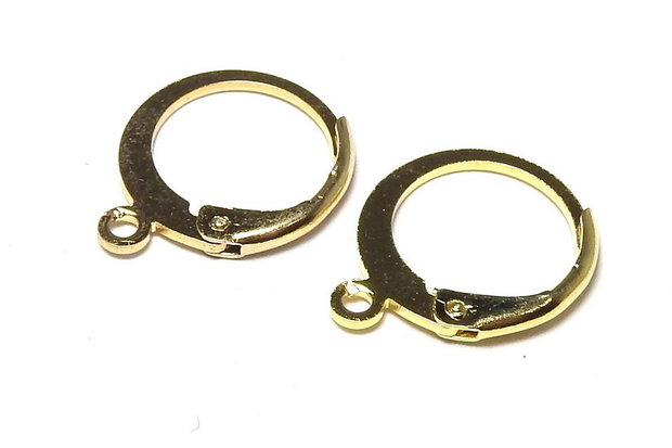 Tortite cercei din otel inoxidabil, aurii, 14.5x12 mm