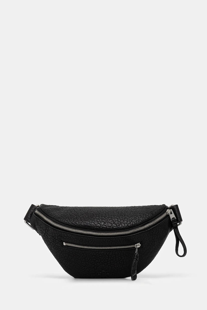 AllSaints borsetă de piele ITOKO culoarea negru, M175XC