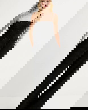 Gestuz salopetă culoarea negru, cold shoulder, 10910726