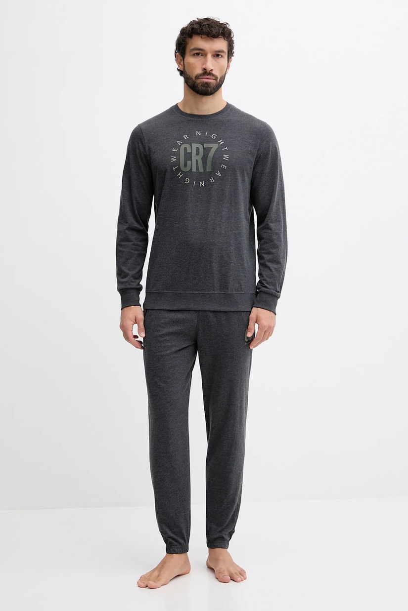 CR7 Cristiano Ronaldo pijama culoarea gri, cu imprimeu, 8730.42.1045