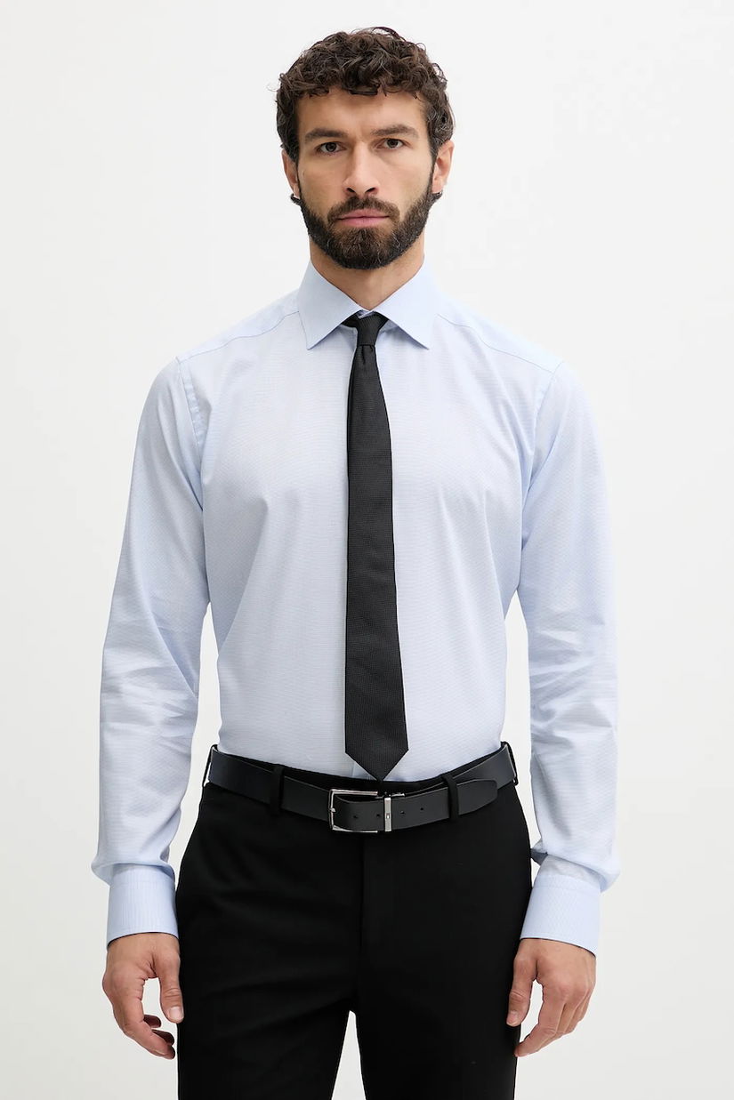 Eton cămașă din bumbac culoarea roz, cu guler clasic, slim, 100001767