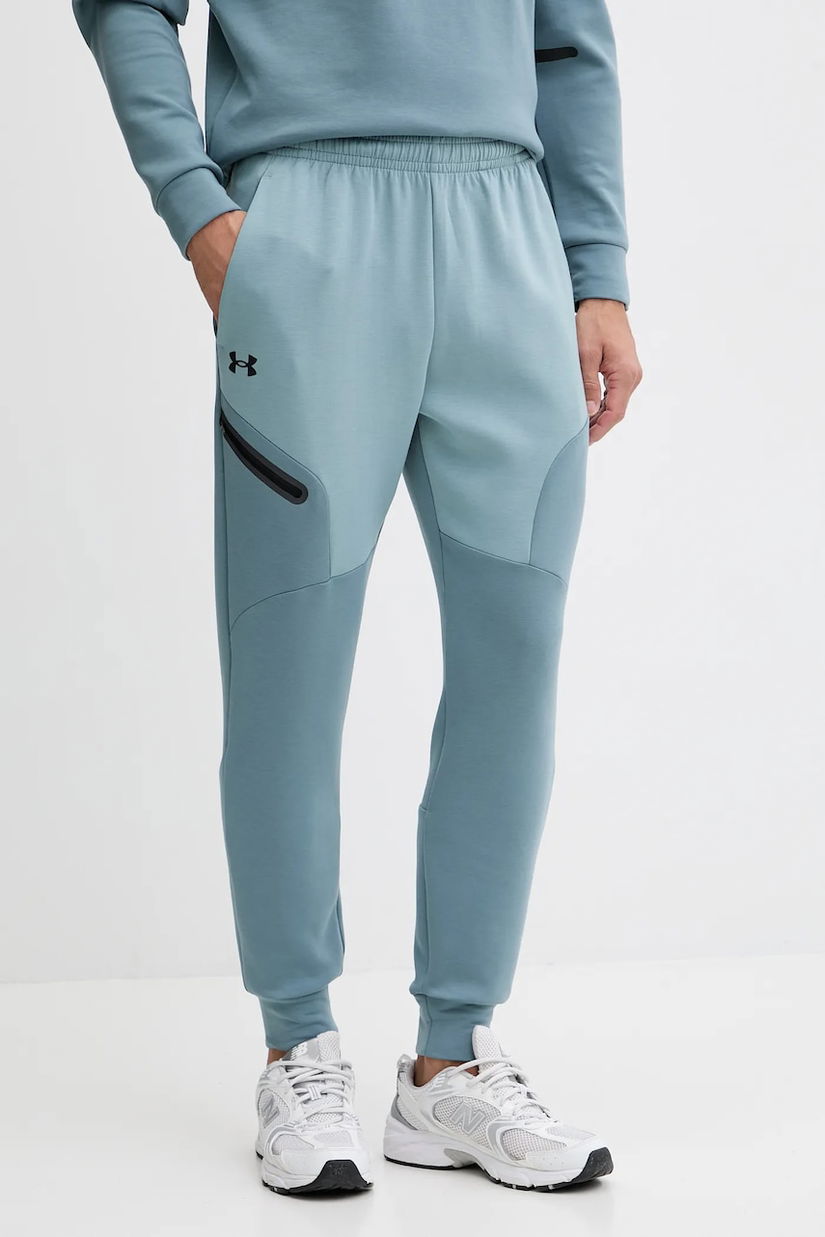 Under Armour pantaloni de trening Unstoppable Fleece culoarea bej, uni, 1389353