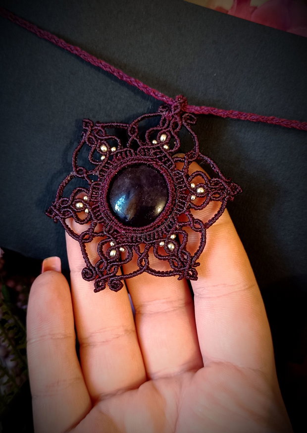 Colier Mandala cu Ametist