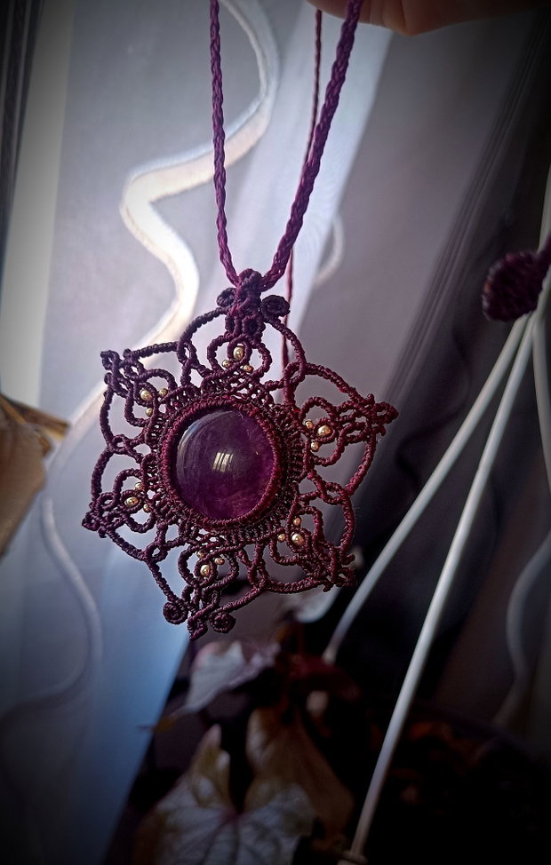 Colier Mandala cu Ametist
