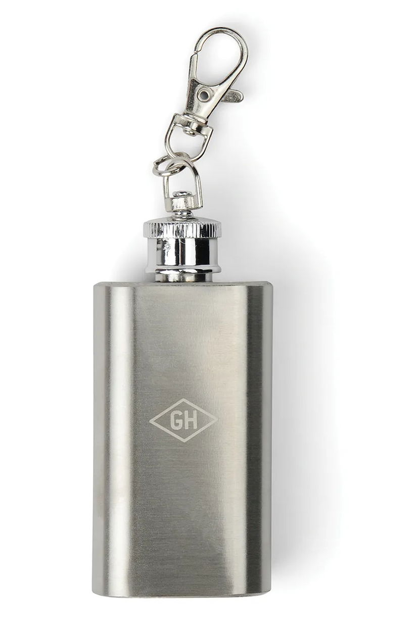 Gentlemen's Hardware breloc cu ploscă Mini Hip Flask 28 ml culoarea gri