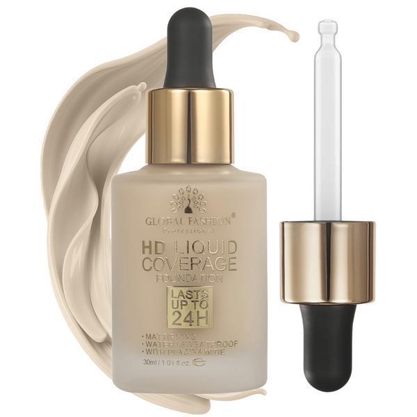 Fond de ten, Global Fashion HD Liquid Coverage Foundation, 30ml, GX07, Espresso